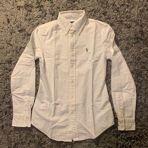 Ralph Lauren White Long Sleeve Button Down